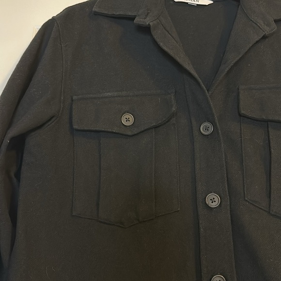 Anian Black button down Overshirt Coat  SzM - Picture 9 of 9